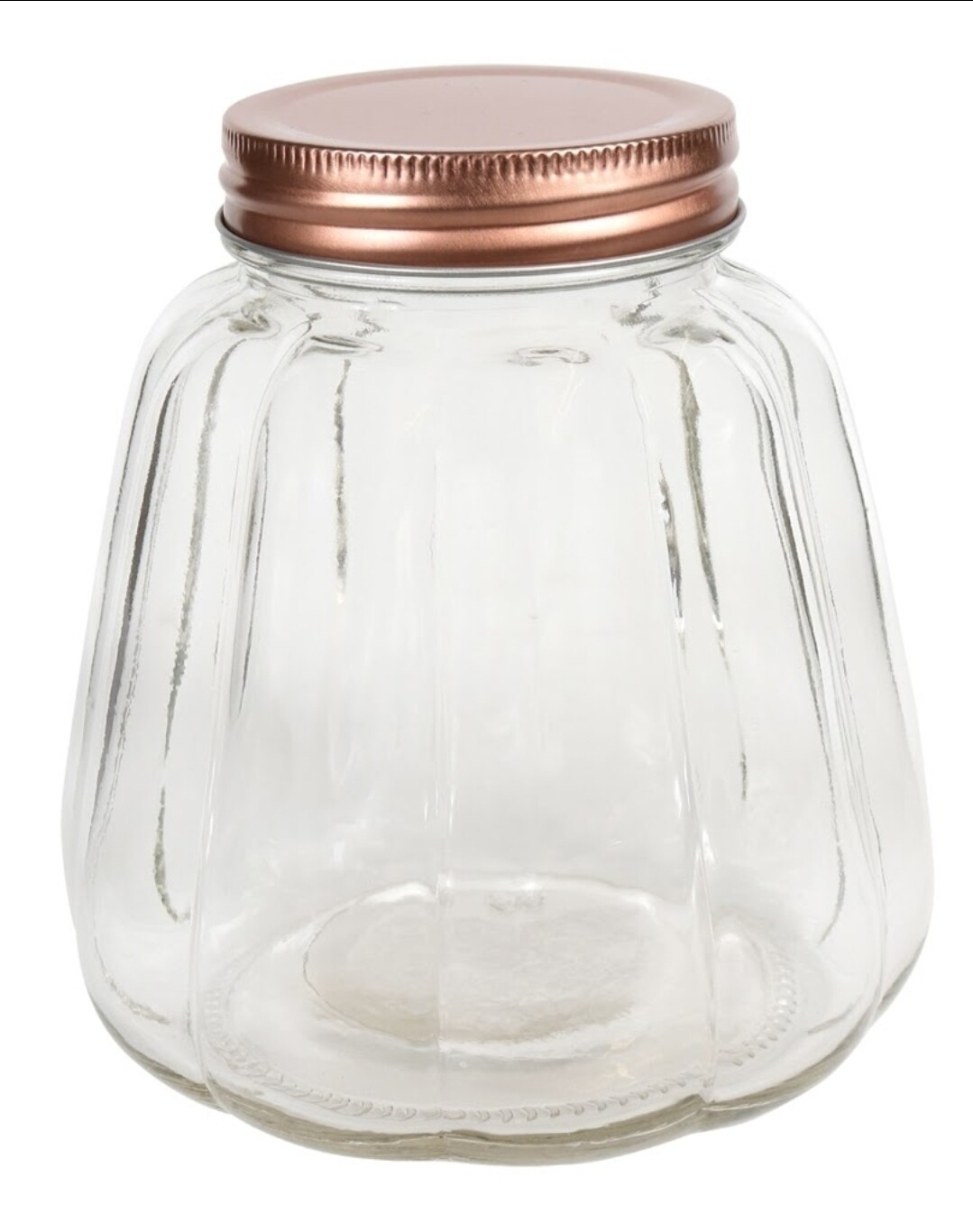 Pumpkin Shaped Glass Jars with Rose Gold Lids 5.375 x 5in. eBay