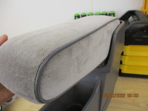 1989-1995 DODGE SPIRIT PLYMOUTH ACCLAIM CENTER CONSOLE ARM REST GRAY CLOTH 91 92 - Picture 4 of 8