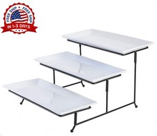 Base Rectangular De 3 Niveles Para Pasteles Y Tortas En Fiestas Bodas Cumpleaños