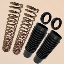 Front Fork Boots Rebuild Kit Oil Seals Springs for Honda CL90 CL125S CB125S S90