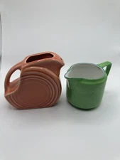 Vintage Fiesta Mento China Muriel Homer Laughlin Pitcher Disk Tea Persimmon Ware