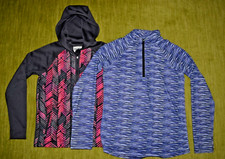 OshKosh B'gosh Hooded Jacket - Justice Athletic Pull Over Girls Size 10 Lot of 2