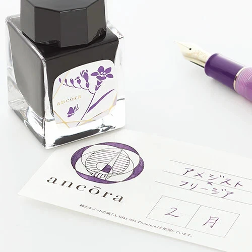 Pluma Estilográfica SAILOR Ancora Flor de Nacimiento y Piedra de Nacimiento Serie Enero-Diciembre Foto 2 de 4