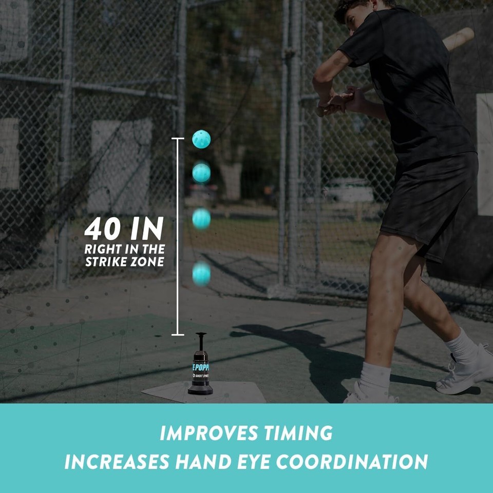 Baseball Training Tee Popper 202, Hitting Tee for Perfect Swings