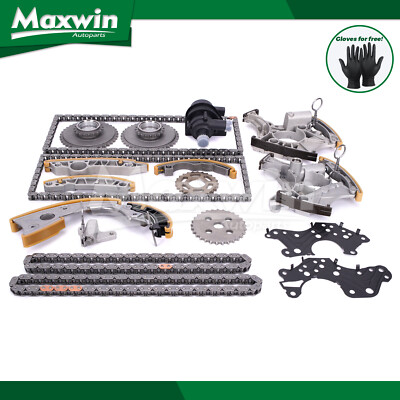 Timing Chain Kit Auxiliary Water Pump Fit 08-09 Audi A4 Quattro 3.2L AUK BKH BYU