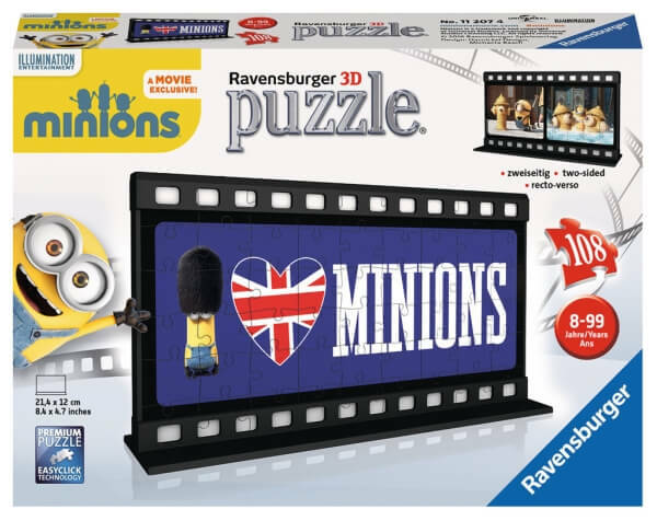 Ravensburger 3D Puzzle Filmstreifen Minions British 112074 Neu & Ovp-image