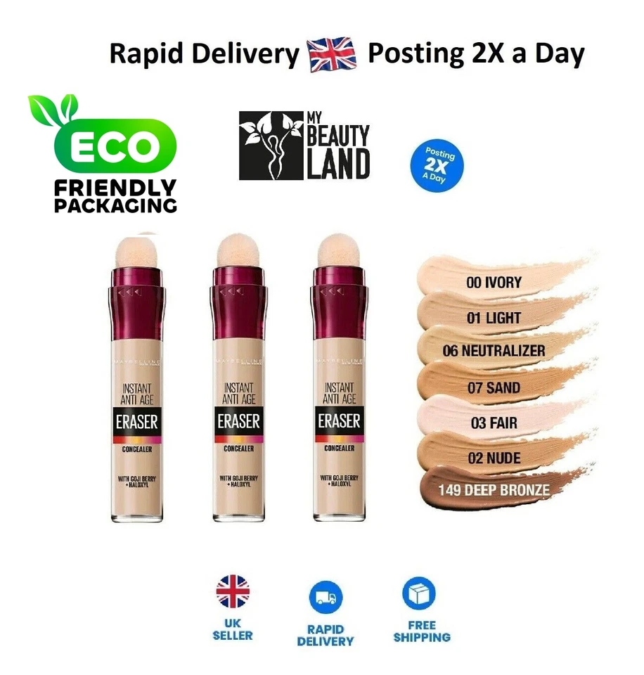 Maybelline Instant Anti-Age Eraser Concealer 6.8ml ***Sealed*** - All Shades - Image 1 of 1