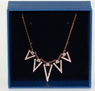 Swarovski Funk Necklace 40cm White, Rose Gold Plating New 149€