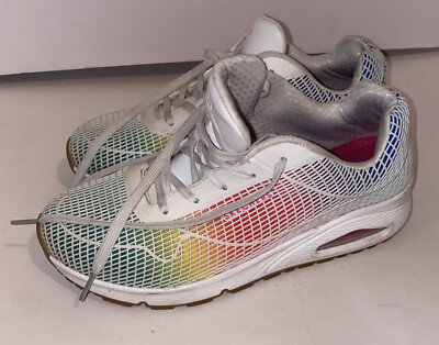 Skechers LA Gear Women's White Pink Sneakers Tennis Shoes