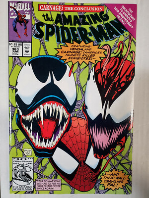 The AMAZING SPIDER-MAN # 363, 3rd Carnage, Venom cover, Mark