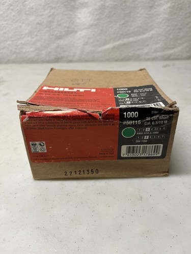 HILTI .25 CAL 6.3/10 M10 POWDER CARTRIDGES FOR POWDER ACTUATED NAILER QTY 680 - Picture 2 of 6
