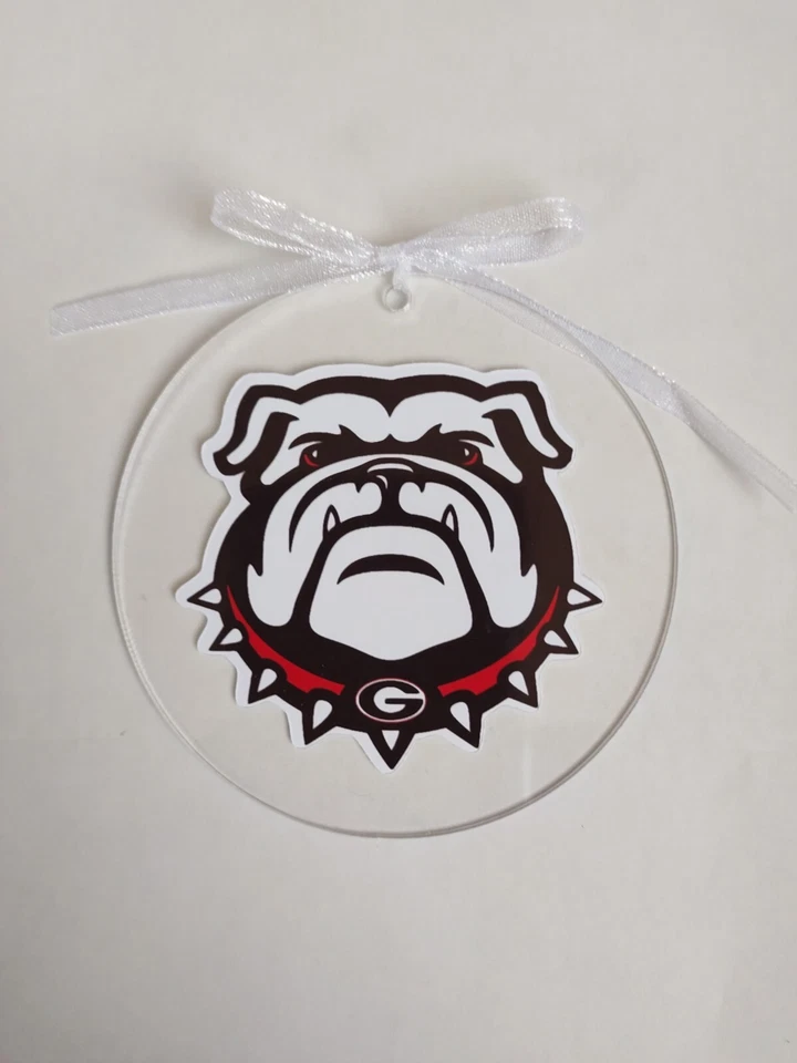 Georgia Bulldogs Ornamento Transparente Redondo Foto 2 de 4
