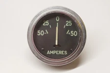 Vintage AC Car Truck Dash Accessory -50-50 Amp Ammeter Single Gauge 1-15/16"