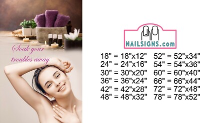Spa 32 Photo-Realistic Paper Poster Sign Matte Non-Laminate Therapeutic Vertical