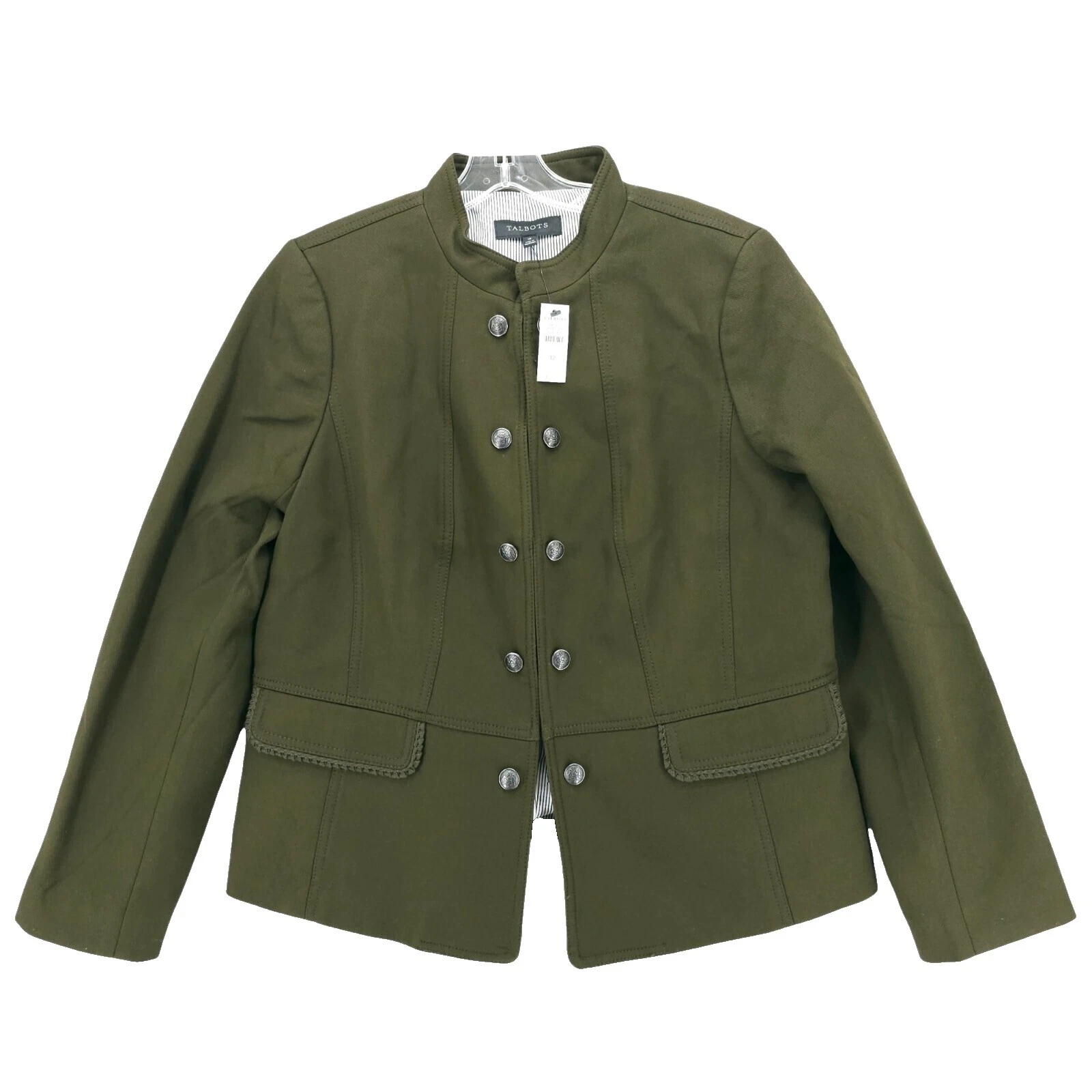 Chaqueta militar Talbots sólido abrigos, chaquetas y chalecos para Mujeres