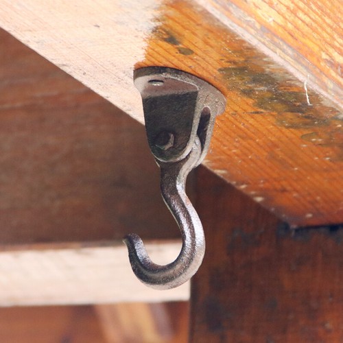 1pcs Small Retro Cast Iron Hooks Home Wall Door Hanging Hook Garden Single Hook - Picture 5 of 6