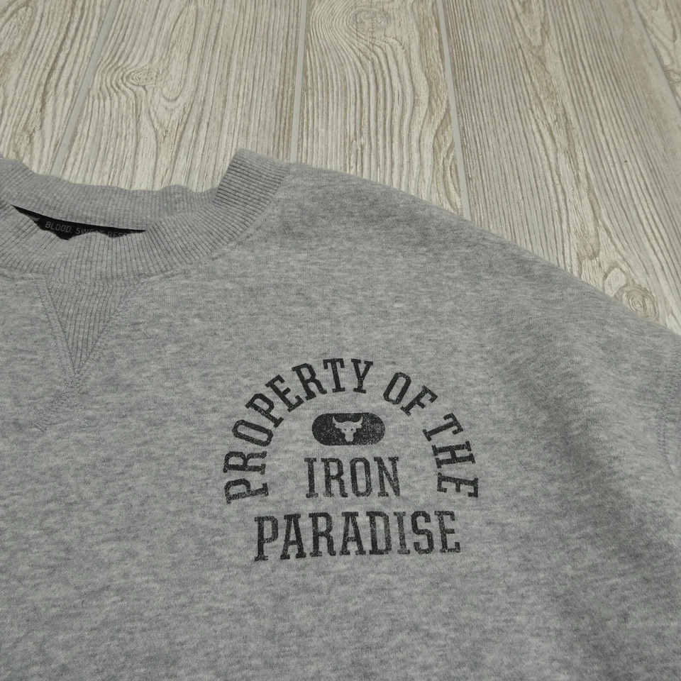 Under Armour Project 摇滚运动衫女式中号灰色短羊毛 — 第 2/4 张图片