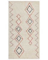 Teppich Baumwolle Mit Muster Beige 80 X 150 Cm Rechteckig Boho Guwahati