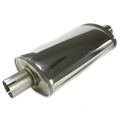 Simons Universal Edelstahl Schalldämpfer Topf Auspuff Leise - ''Small'' 51mm