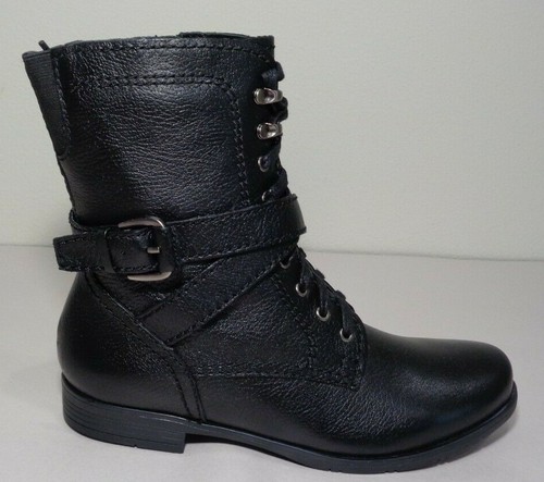 Earthies Size 6.5 M PORTO Black Leather Boots New Women's Shoes - Picture 2 of 12