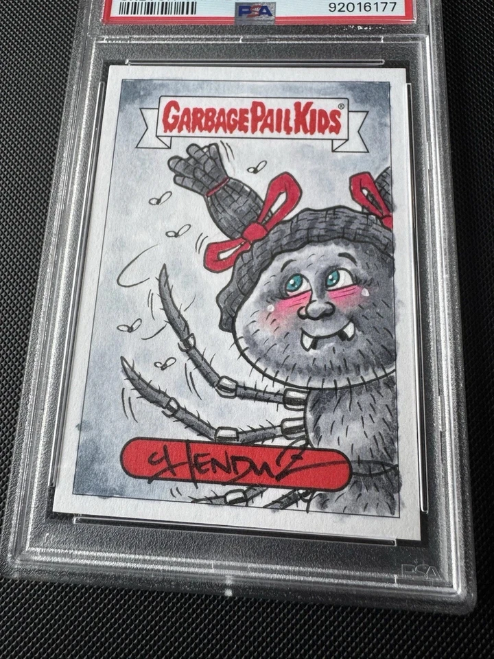 Garbage Pail Kids Disgusting Dating Charlottes Web Chenduz SKETCH CARD PSA 1/1  - Image 2 of 3