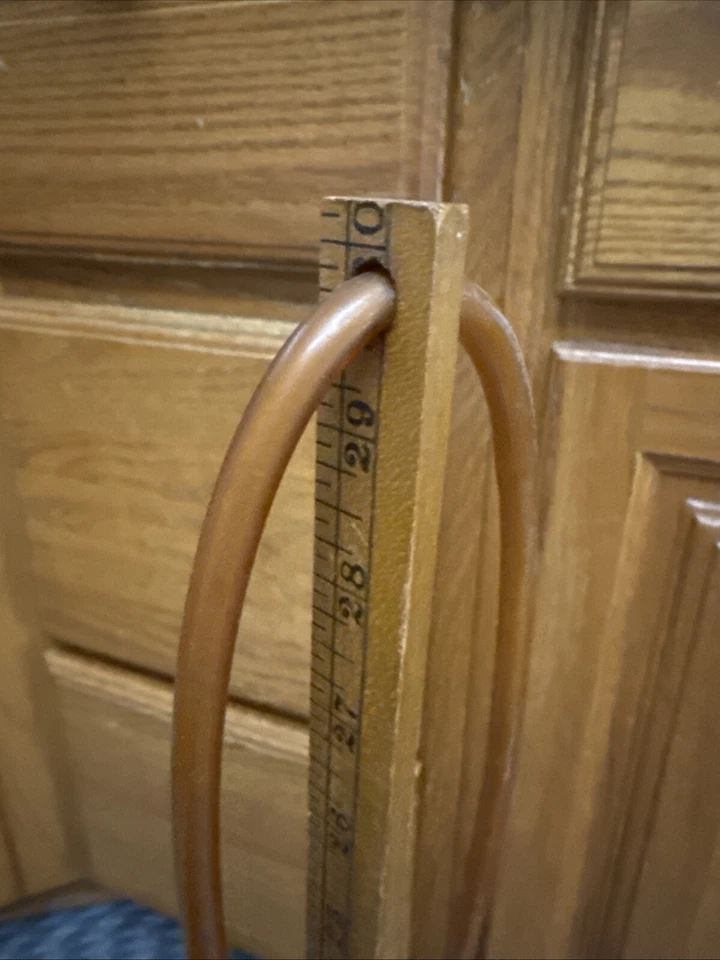 Skirt Marker 30” Adjustable Ruler Chalk Marks Hem Line Powere Tube Brass Wood - Image 4 of 4