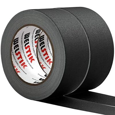 2 Pack Gaffers Tape - 2  W X 33 Yards per Roll (180 Ft) - Cloth Matte Black