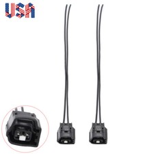 Pair Fog Light Connector Harness Plug Pigtail Fit for Jeep Wrangler TJ 05-06