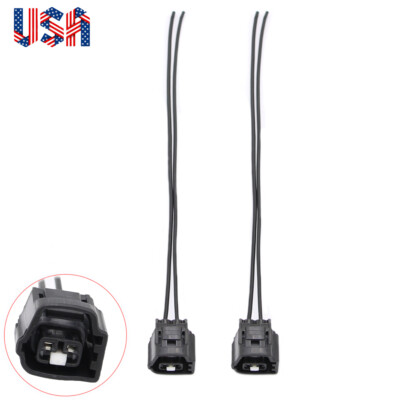 Pair Fog Light Connector Harness Plug Pigtail Fit for Jeep Wrangler TJ