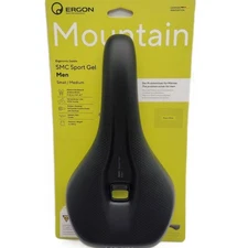 Ergon SMC Sport Gel Mens Bicycle Saddle Small/Medium Chromoly Stealth Black Seat
