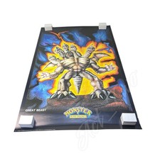 Vintage 1991 Monster In My Pocket Great Beast 24”x36” Authentic Poster Italy