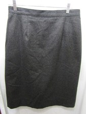 WOMENS SAG HARBOR PETITE 70 WOOL STRETCH LINED GRAY SKIRT SIZE 12P LENGTH 26"
