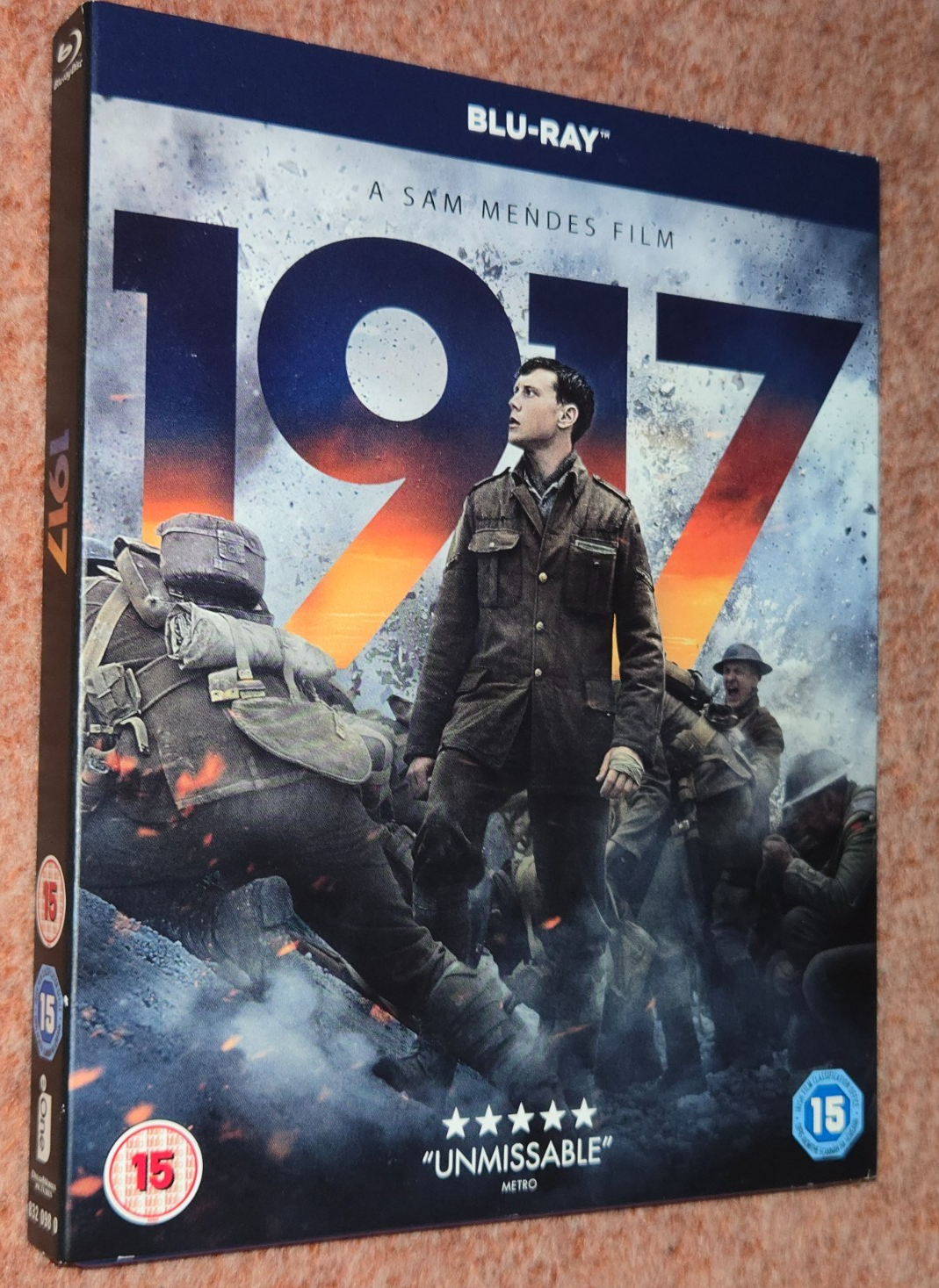 1917 Blu-ray with Slipcase (2020) George MacKay, Mendes (DIR) cert 15