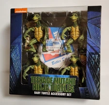 NECA TMNT Baby Turtle Accessory Set Action Figure 4 Pack 2018 Viacom New In Box