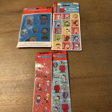 Vintage Peanuts Stickers Snoopy Sandylion Lot