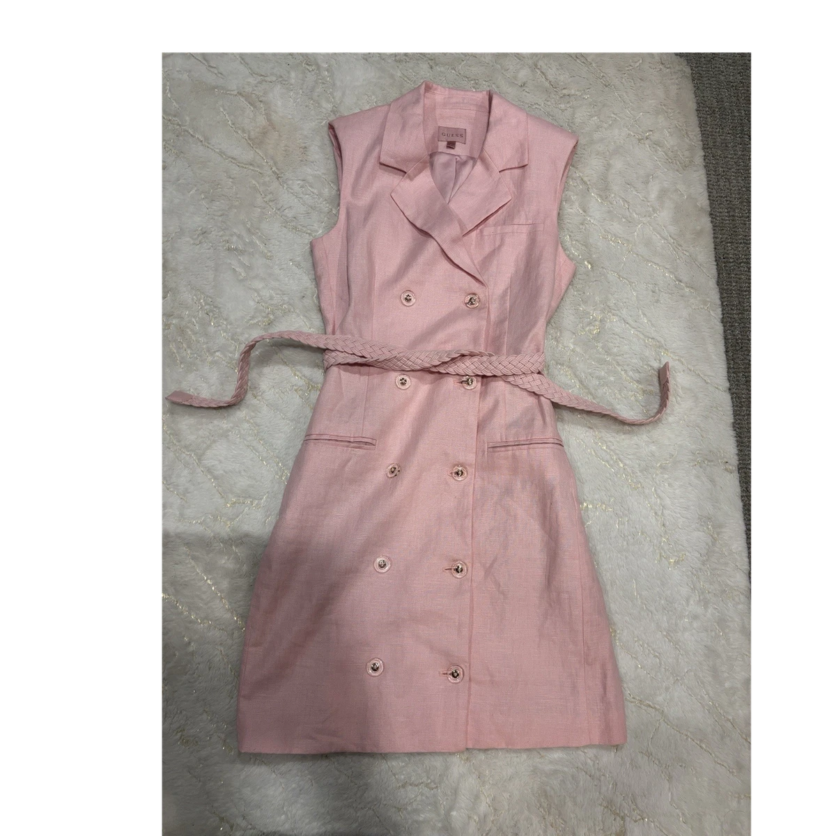 chinese dress ladies Marcia Blush Linen Pink Designer Shirt Dress main image 0