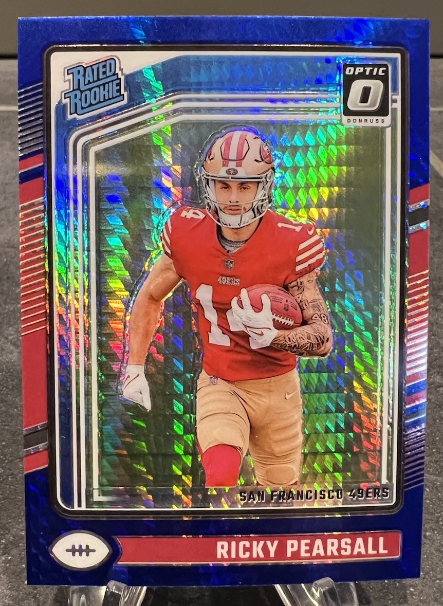 2024 Panini Donruss Optic - Rated Rookie Ricky Pearsall #284 Blue Hyper Prizm RC