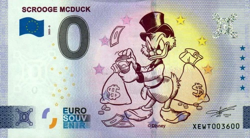 Zero Euro Note - 0 Euro Note - Disney - Scrooge McDuck 2023-3