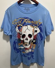 Ed Hardy Ace Skull T-Shirt NEW With Rhinestones Size Medium