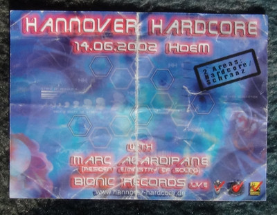 HANNOVER HARDCORE @ HdeM - 14.06.2002 - MARC ACARDIPANE - Flyer - GABBER