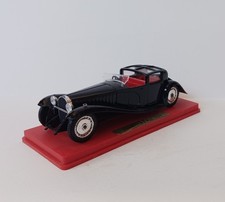 Vintage Solido 1930 Bugatti Royale 41 Diecast Car, Black w/ Red Interior No Box
