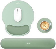 Mouse Pad and Keyboard Wrist Rest, 3-in-1 Gel Memory Foam Ergonomic Mouse Pad...