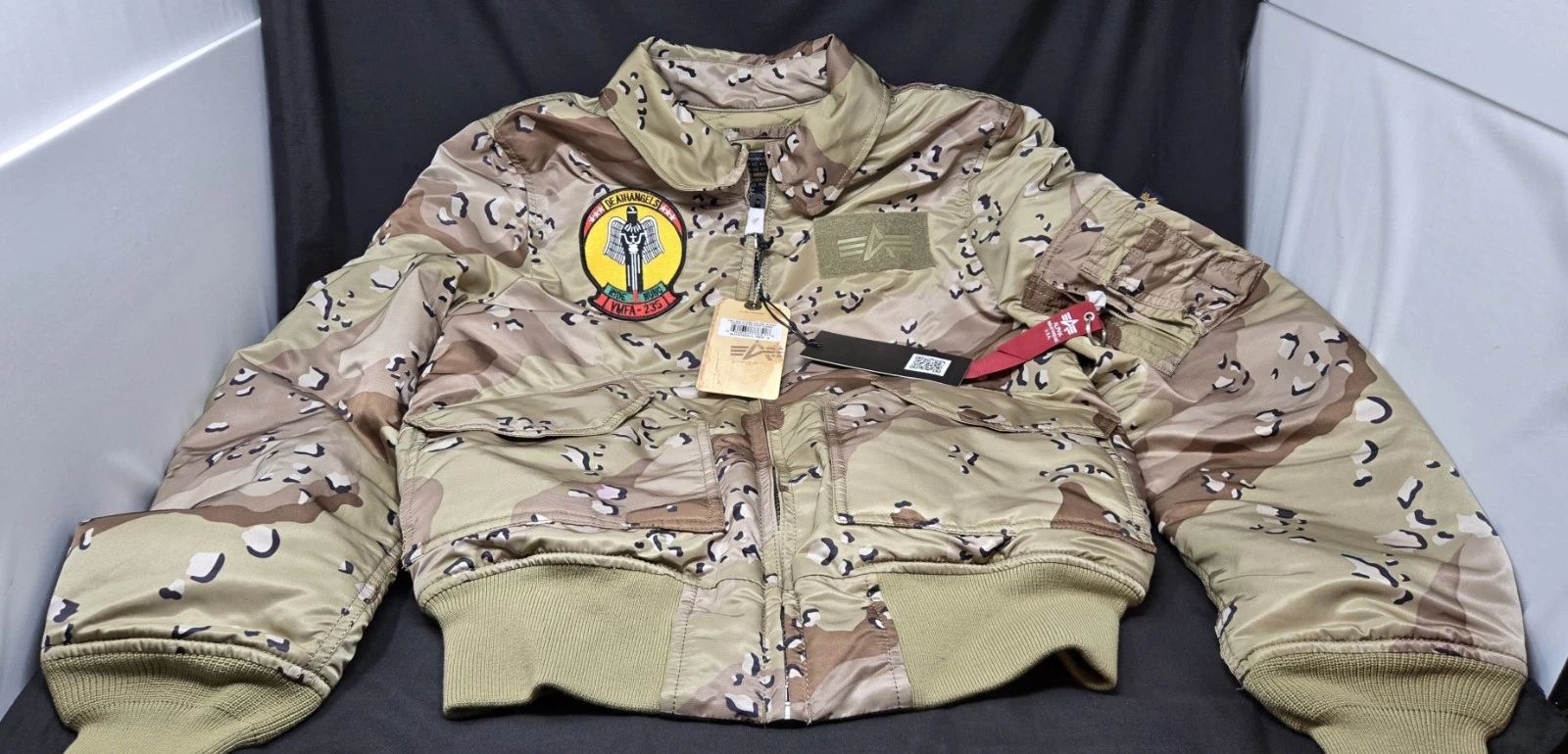 Alpha Industries CWU 45/P Storm cruise Jacket Chocolate Chip Camo (Small), NWT