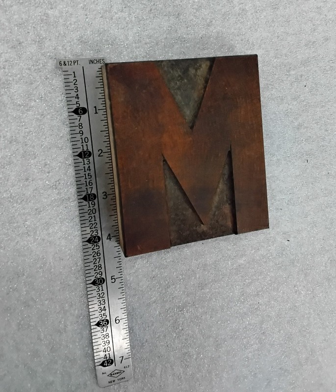 Letterpress Wood Type Large Letter F