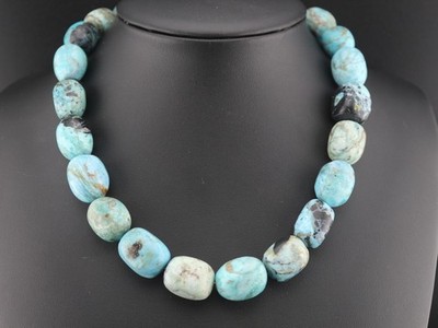 GJ69 * SOGNI D`ORO OPULENTE EDELSTEIN KETTE AFRIKA OPAL XL NUGGET 375er GG 