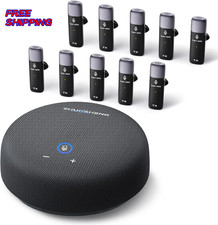 Conference Speaker and Microphone USB Speakerphone with 10 Mics 360 Pickup NEW