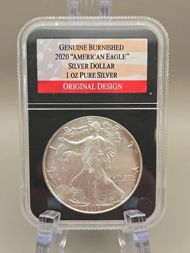 2020 Burnished American Silver Eagle 1 oz Silver Coin