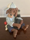 Coca-Cola Bottle Buddies Dog Resin Figure Vintage Coke In Original Box
