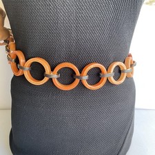 Chicos Belt Womens Adjustable Link wood Accessory