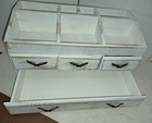 Wooden Jewelry Box Organizer for Women Rustic Style Weathered White — photo 3